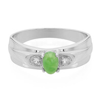 Anillo de hombre en plata con Crisoprasa imperial