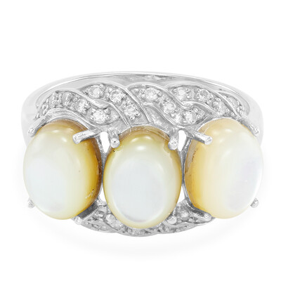 Anillo en plata con Concha de Abalone