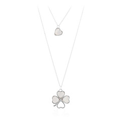 Collar en plata con Piedra de Luna blanca