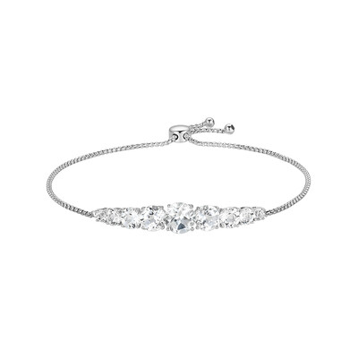 Brazalete en plata con Topacio blanco