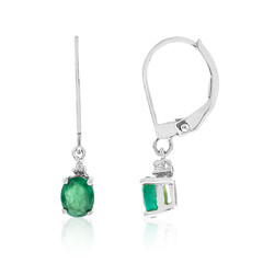 Pendientes en oro con Esmeralda de Zambia AAA