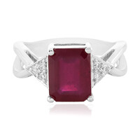 Anillo en plata con Rubí de Madagascar