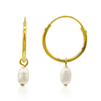 Pendientes en plata con Perla Freshwater