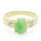 Anillo en plata con Crisoprasa imperial