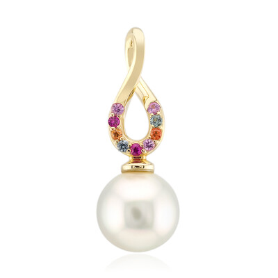 Colgante en oro con Perla blanca del mar del sur (Michelle Albala)