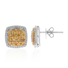 Pendientes en oro con Diamante naranja SI (CIRARI)