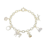 Brazalete en plata con Zircón (Adela Silber)