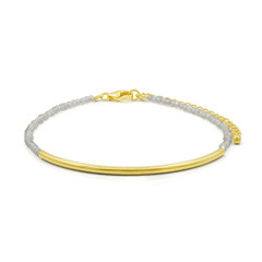 Brazalete en plata con Labradorita