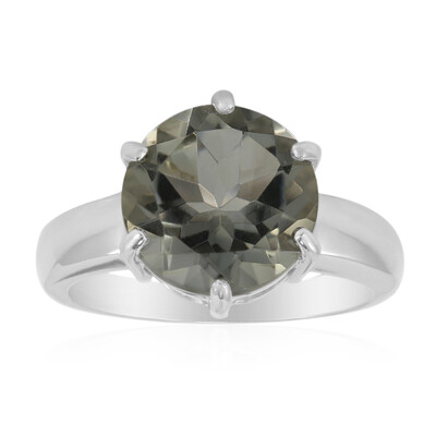 Anillo en plata con Amatista verde