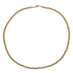 Collar en plata con Hematita dorada