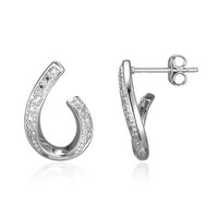 Pendientes en plata con Topacio blanco