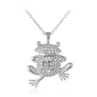 Collar en plata con Topacio blanco