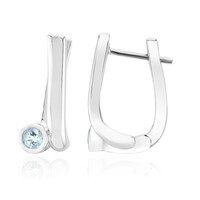 Pendientes en plata con Aguamarina de Mozambique (Pallanova)
