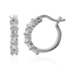 Pendientes en plata con Topacio blanco