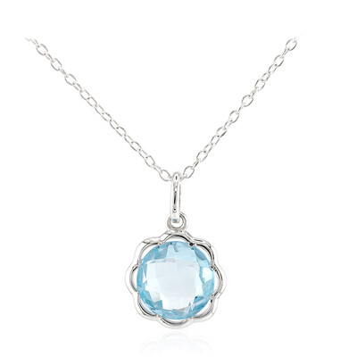 Collar en plata con Topacio azul cielo