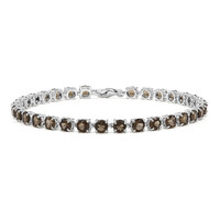 Brazalete en plata con Cuarzo ahumado