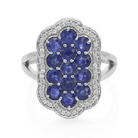 Anillo en plata con Zafiro de Kanchanaburi