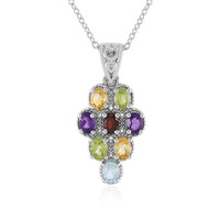 Collar en plata con Amatista de Zambia