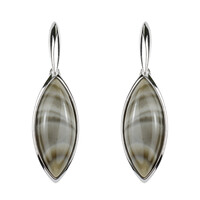 Pendientes en plata con Silex de la Sierra de Santa Cruz