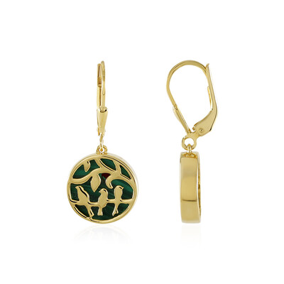 Pendientes en plata con Malaquita