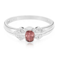 Anillo en plata con Zafiro Padparadscha