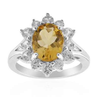 Anillo en plata con Citrino