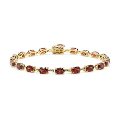 Brazalete en plata con Granate de Mozambique