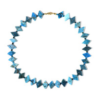 Collar en plata con Apatita azul neón