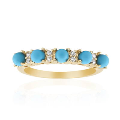 Anillo en plata con Turquesa bella durmiente