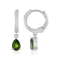 Pendientes en plata con Diópsido de Rusia