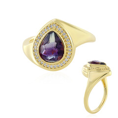 Anillo en plata con Fluorita multicolor