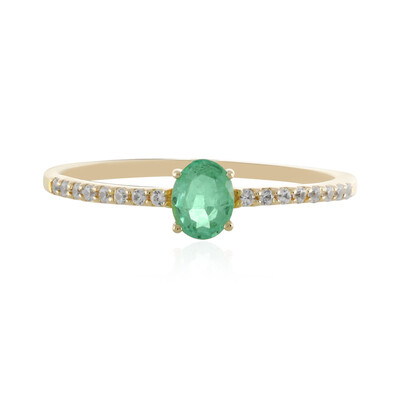 Anillo en oro con Esmeralda de Etiopía