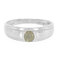 Anillo de hombre en plata con Espectrolita