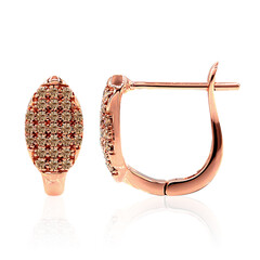 Pendientes en oro con Diamante rosa de Francia de Argyle SI1