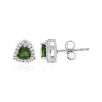 Pendientes en plata con Diópsido de Rusia