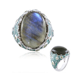 Anillo en plata con Labradorita azul de Maniry (Adela Silber)