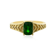 Anillo en plata con Diópsido de Rusia