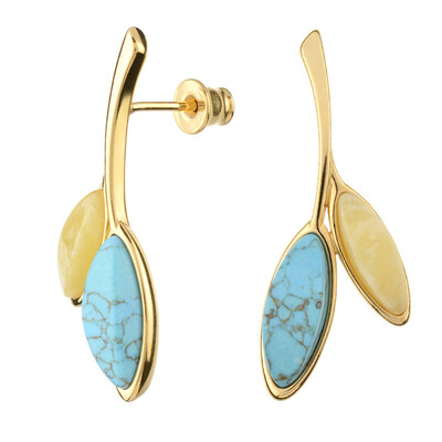 Pendientes en plata con Turquesa (dagen)