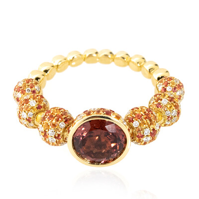 Anillo en oro con Espinela roja noble (de Melo)