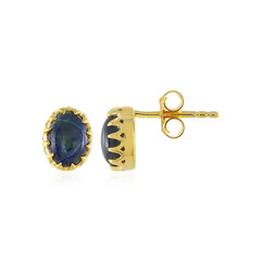 Pendientes en plata con Zafiro estrella azul