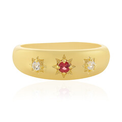 Anillo en plata con Espinela roja noble