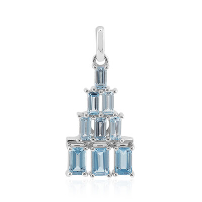 Colgante en plata con Topacio azul suizo (Remy Rotenier)