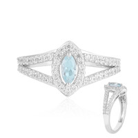 Anillo en plata con Aguamarina