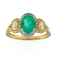Anillo en oro con Esmeralda de Zambia AAA (CIRARI)