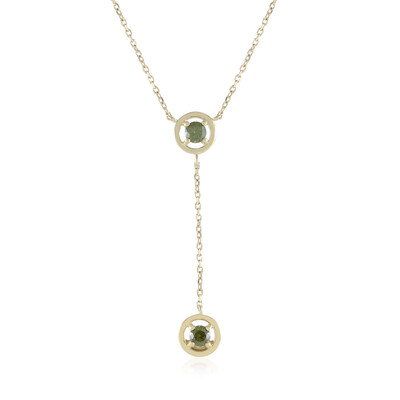 Collar en oro con Diamante verde SI2