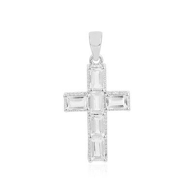 Colgante en plata con Topacio blanco