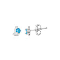 Pendientes en plata con Apatita azul neón