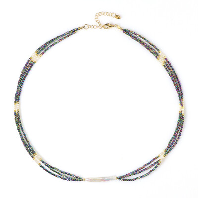 Collar en plata con Perla blanca Freshwater