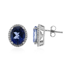 Pendientes en plata con Topacio azul royal