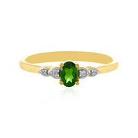 Anillo en plata con Diópsido de Rusia